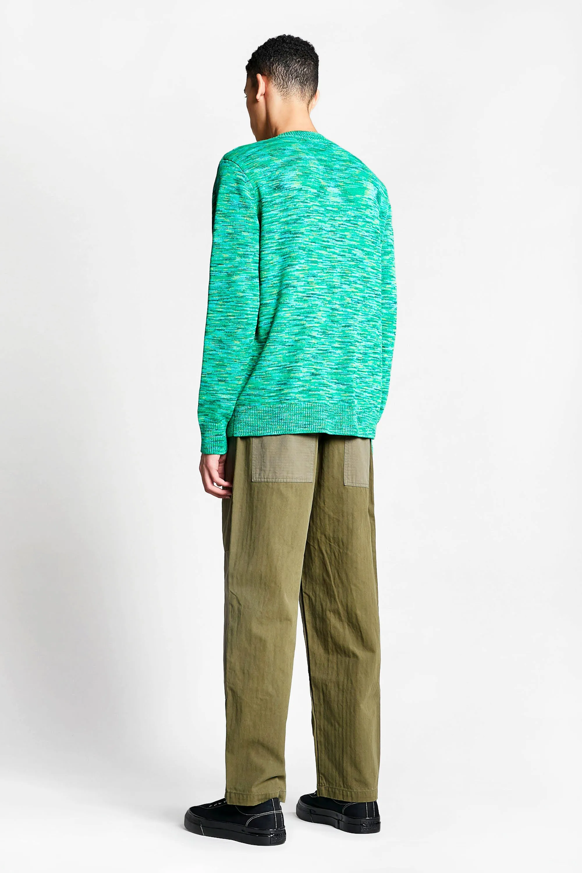 Dawn Sweater Green Space Dye