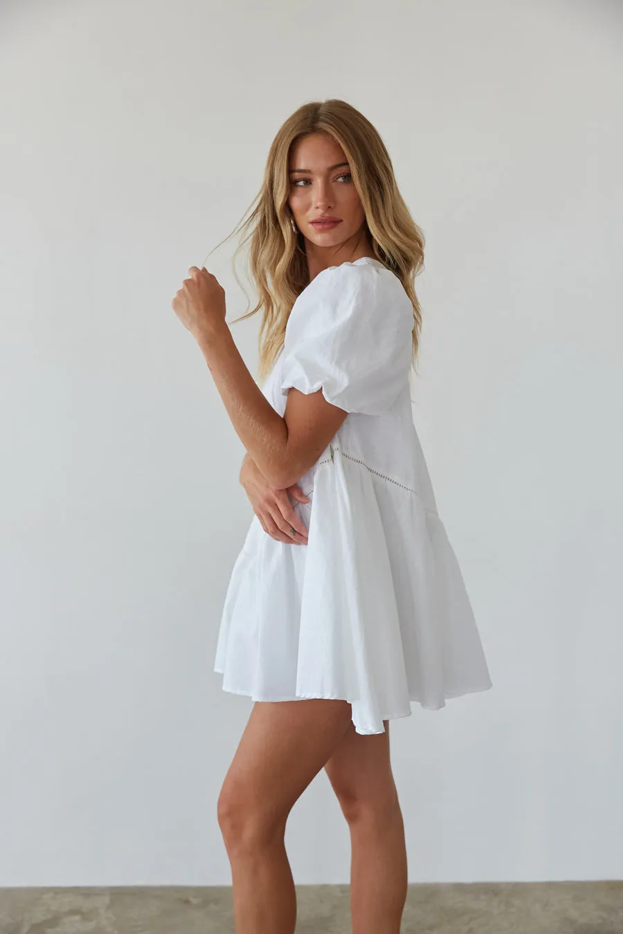 Francesca Puff Sleeve Babydoll Mini Dress