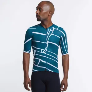 Men's SE Jersey - Deep Sea Block Print