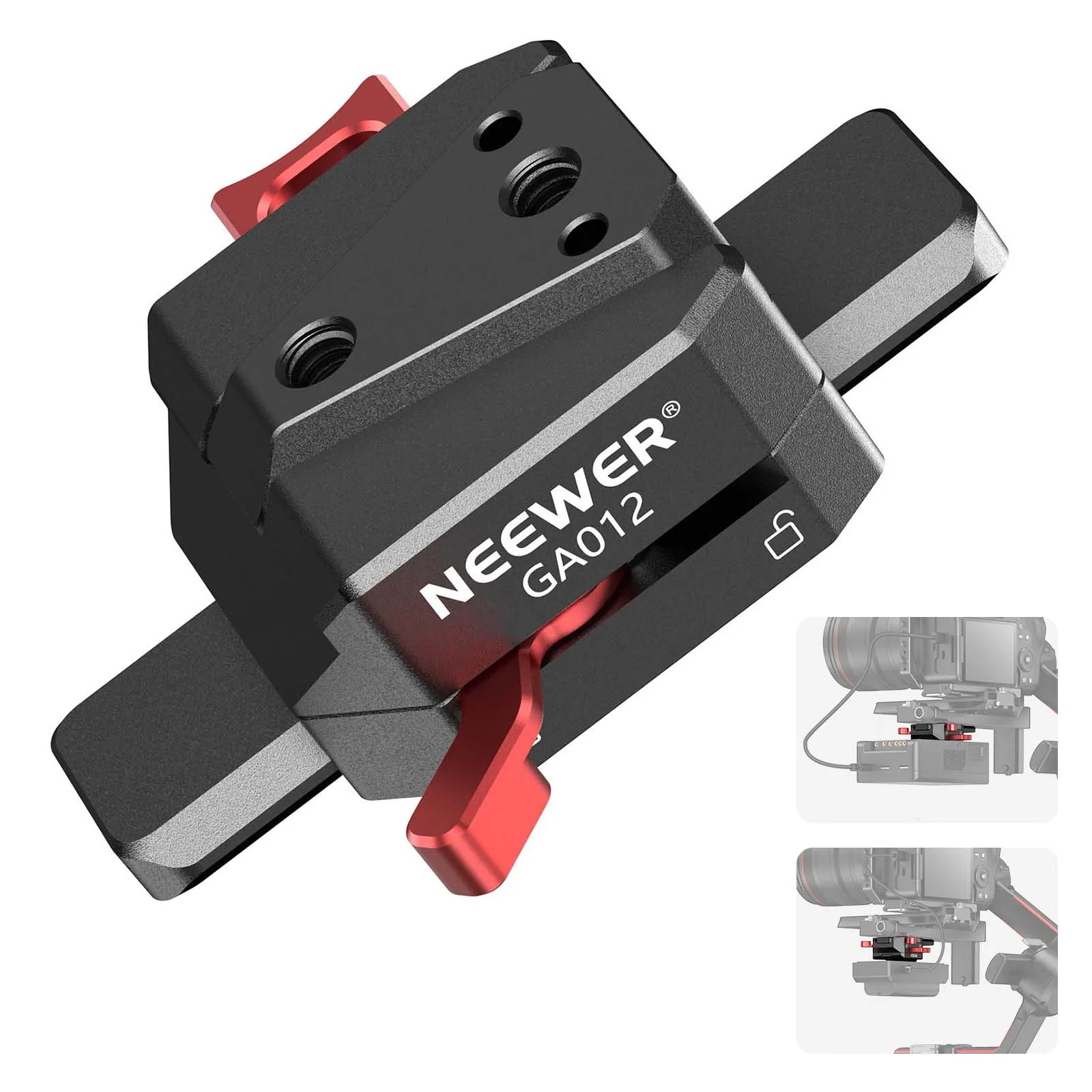 NEEWER GA012 Mini V Mount Battery Plate with NATO Rail For DJI RS3 Pro RS2 RSC2