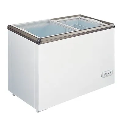 Nella 34" Ice Cream Display Chest Freezer with Flat Glass Top