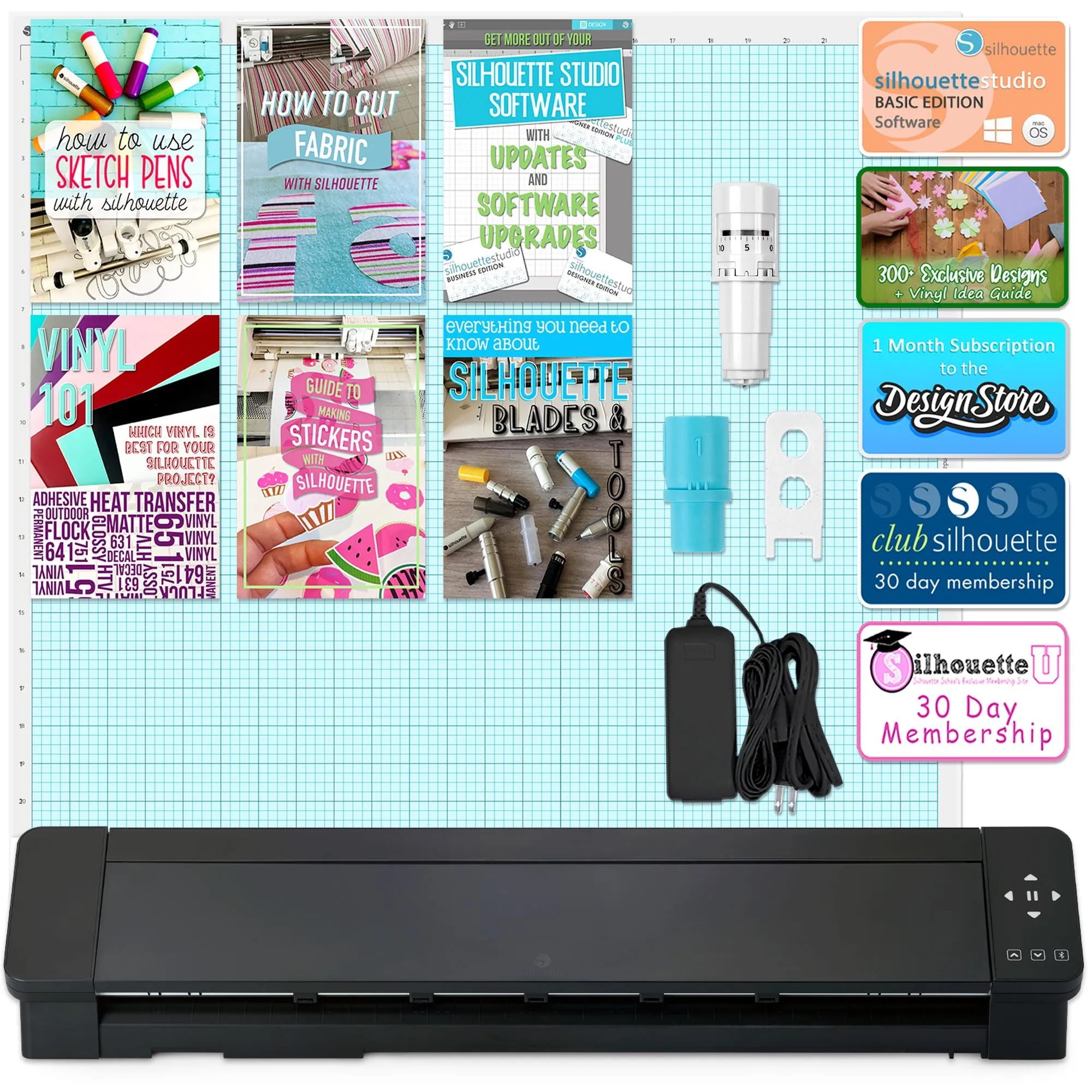 Silhouette Cameo 5 PRO MK-II with 15" x 15" Turquoise Heat Press & Siser HTV