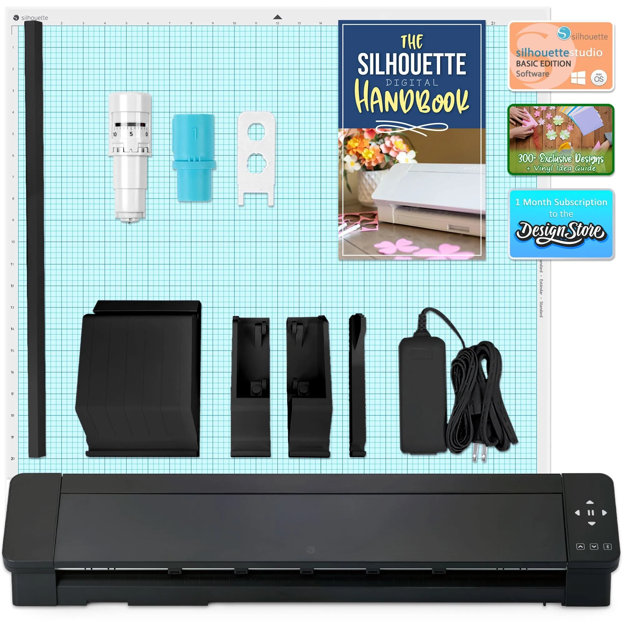 Silhouette Cameo 5 PRO MK-II with 15" x 15" Turquoise Heat Press & Siser HTV