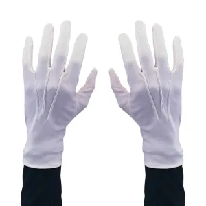 Stretch Nylon White Santa Gloves