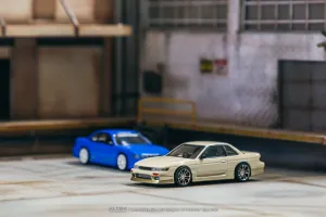 Tarmac Works 1/64 VERTEX Nissan Silvia S13 White / Gold - Lamley Special Edition - GLOBAL64